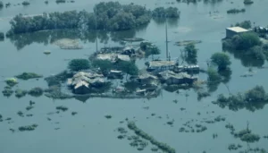 Aerial view of flood damage in southern Pakistan region in 2010. The US has pulled out of a global fund to compensate countries most impacted by climate change. Copyright: Paul Duncan, (CC BY 2.0). This photo has been cropped.