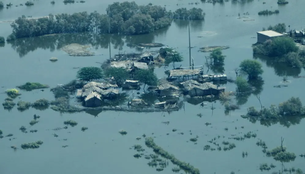 Aerial view of flood damage in southern Pakistan region in 2010. The US has pulled out of a global fund to compensate countries most impacted by climate change. Copyright: Paul Duncan, (CC BY 2.0). This photo has been cropped.